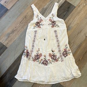 Embroidered white dress